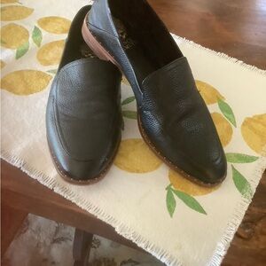 Vince Camuto Black Pebble Leather Slip-On Loafers in Like New Condition